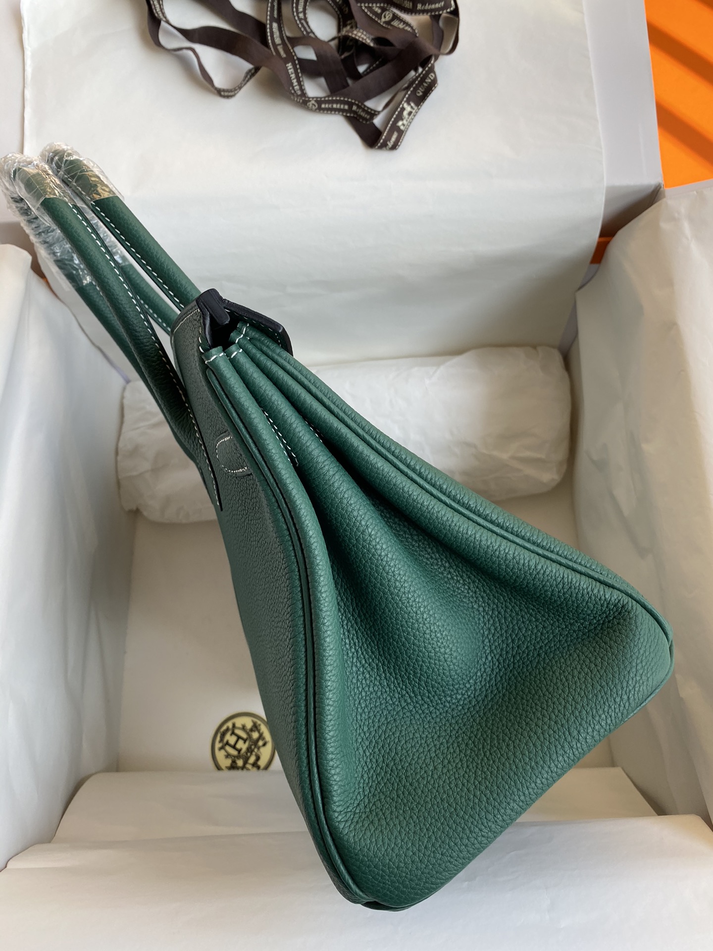 Hermes Birkin 30CM Togo Leather Handbag Malachite